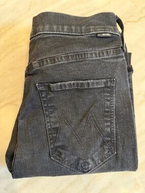 MOTHER The Mid Rise Dazzler Ankle Nit Guilty Wash Skinny Denim Jeans